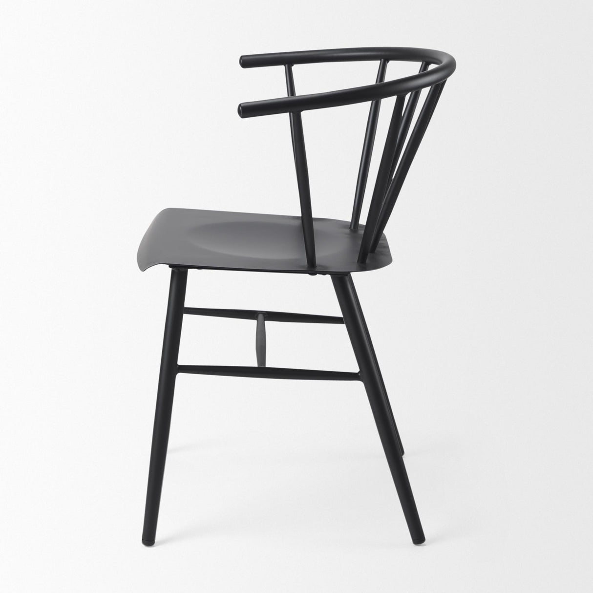 Mercana Colin 21.3L x 21.3W x 30.3H Black Metal Dining Chair