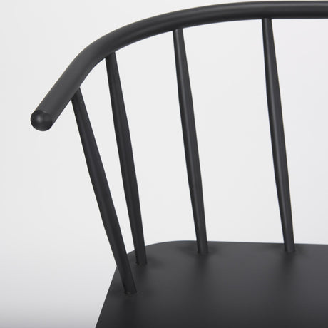 Mercana Colin 61.0L x 21.5W x 14.6H Black Metal Bench