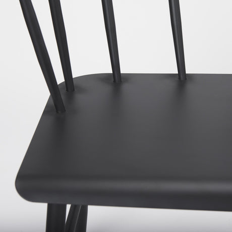 Mercana Colin 61.0L x 21.5W x 14.6H Black Metal Bench