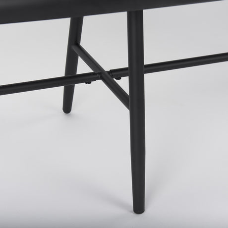 Mercana Colin 61.0L x 21.5W x 14.6H Black Metal Bench