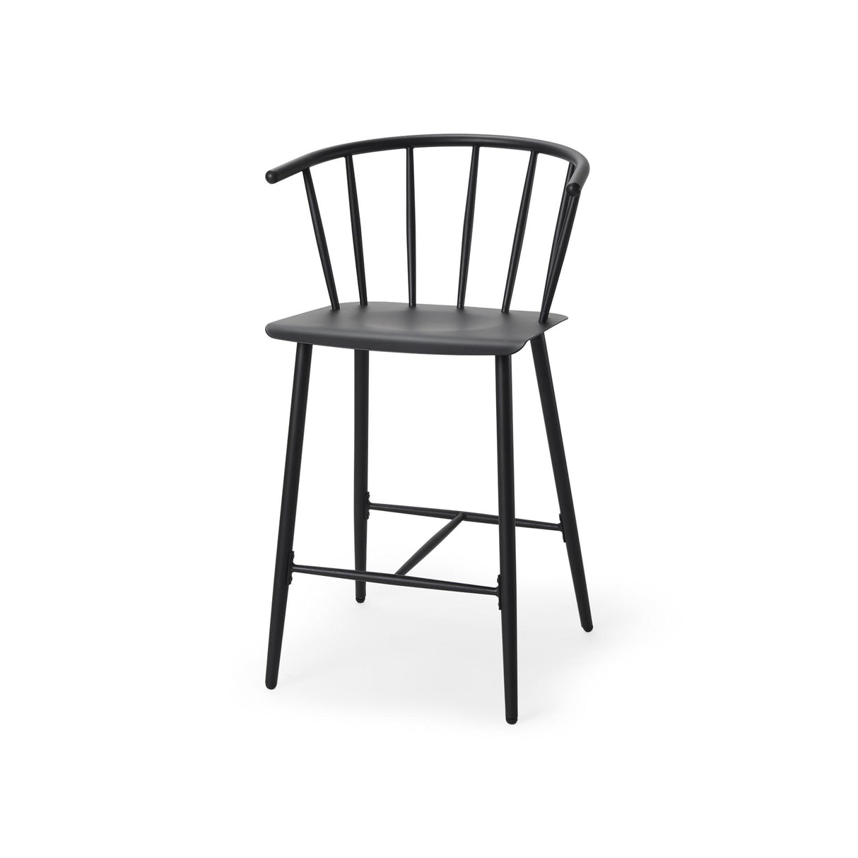 Mercana Colin Black Metal Counter Stool