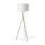 Mercana Ambrose 20.0L x 20.0W x 61.8H Gold Metal W/Cream Fabric Shade Floor Lamp