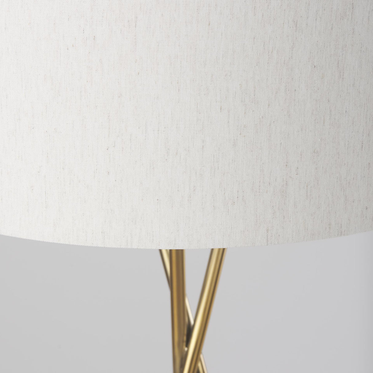 Mercana Ambrose 20.0L x 20.0W x 61.8H Gold Metal W/Cream Fabric Shade Floor Lamp