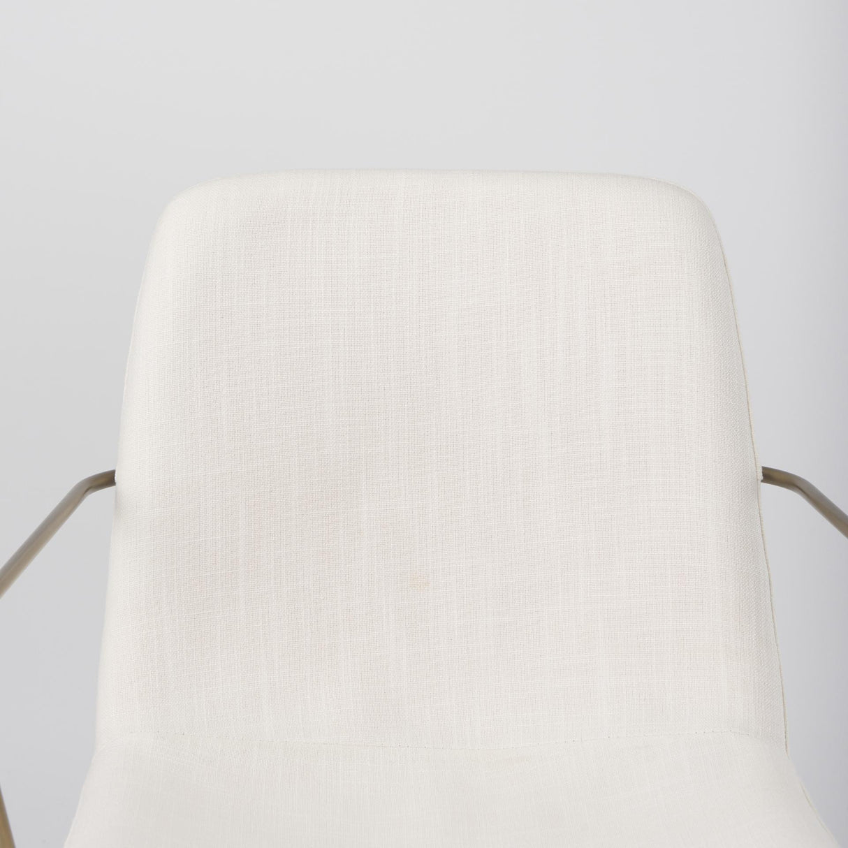 Mercana Sawyer Cream Fabric Wrap Gold Metal Frame Dining Chair