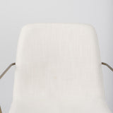 Mercana Sawyer Cream Fabric Wrap Gold Metal Frame Dining Chair