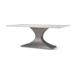 Mercana Maxton 79.0L x 39.0W x 30.0H Marble Top w/ Gunmetal Base Dining Table