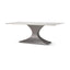 Mercana Maxton 79.0L x 39.0W x 30.0H Marble Top w/ Gunmetal Base Dining Table
