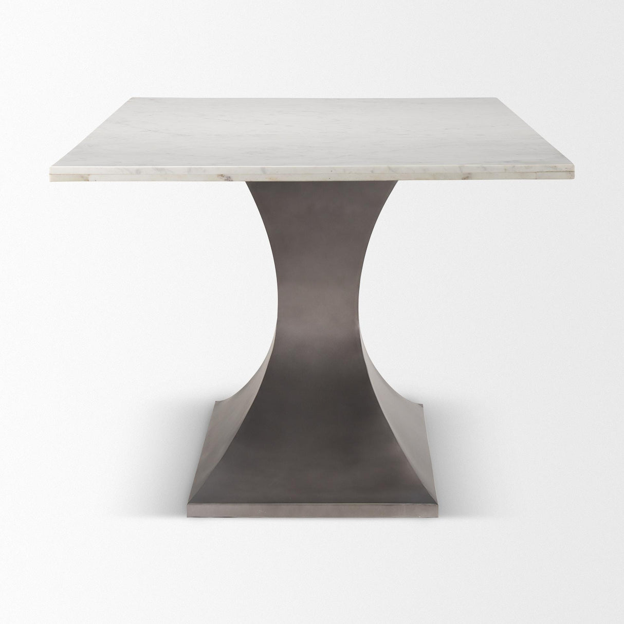 Mercana Maxton 79.0L x 39.0W x 30.0H Marble Top w/ Gunmetal Base Dining Table