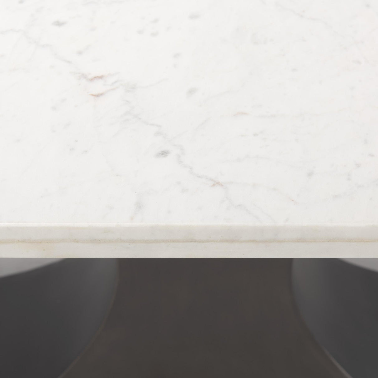 Mercana Maxton 79.0L x 39.0W x 30.0H Marble Top w/ Gunmetal Base Dining Table