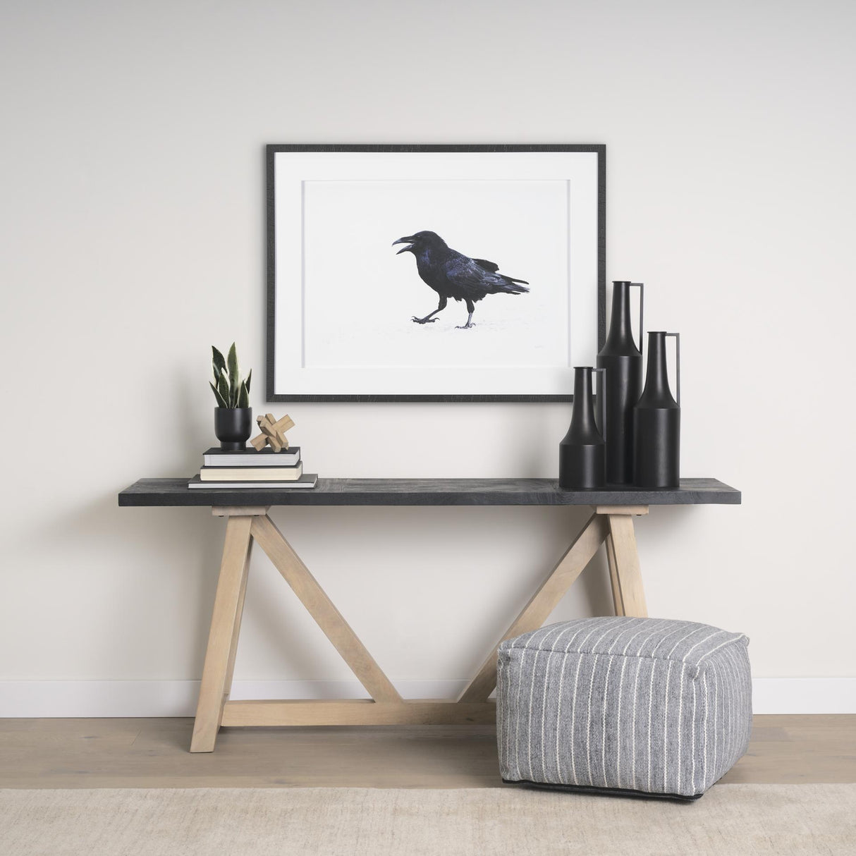 Mercana Aubrey Large 24.0H Black Iron Flower Vase