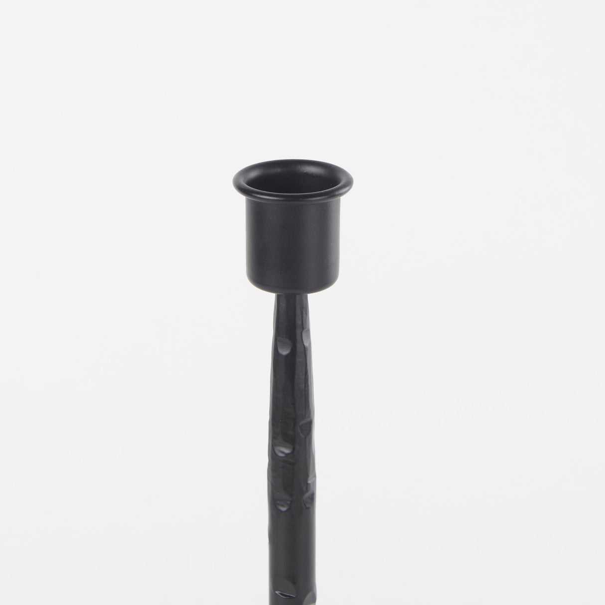 Mercana Porter 4.5L x 4.5W x 12.0H Small Black Iron Candle Holder
