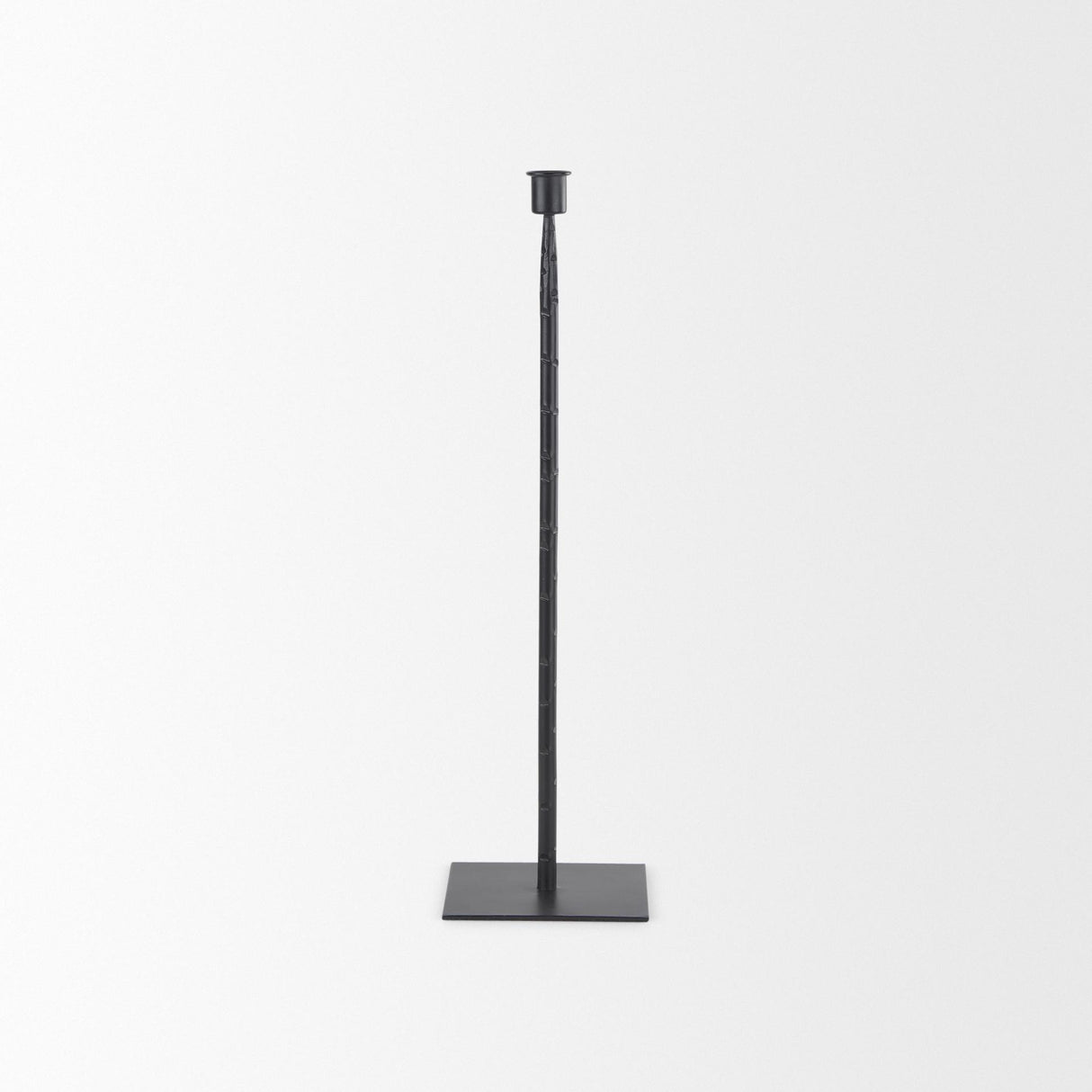 Mercana Porter 5.0L x 5.0W x 18.0H Medium Black Iron Candle Holder