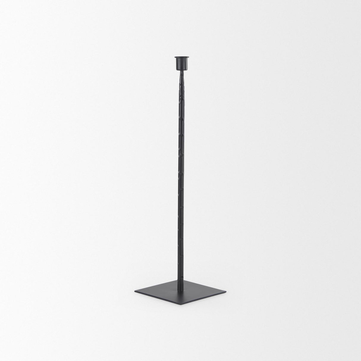 Mercana Porter 5.0L x 5.0W x 18.0H Medium Black Iron Candle Holder