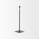 Mercana Porter 5.0L x 5.0W x 18.0H Medium Black Iron Candle Holder