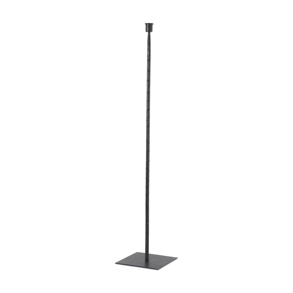 Mercana Porter 6.0L x 6.0W x 30.0H Large Black Iron Candle Holder