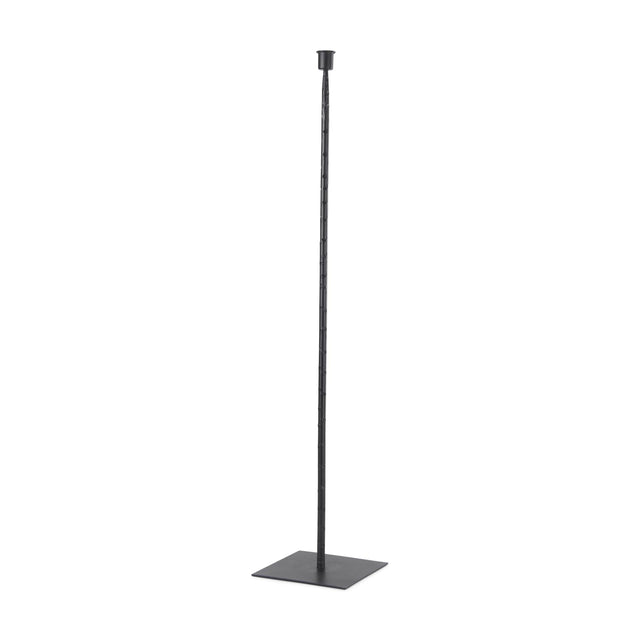Mercana Porter 6.0L x 6.0W x 30.0H Large Black Iron Candle Holder