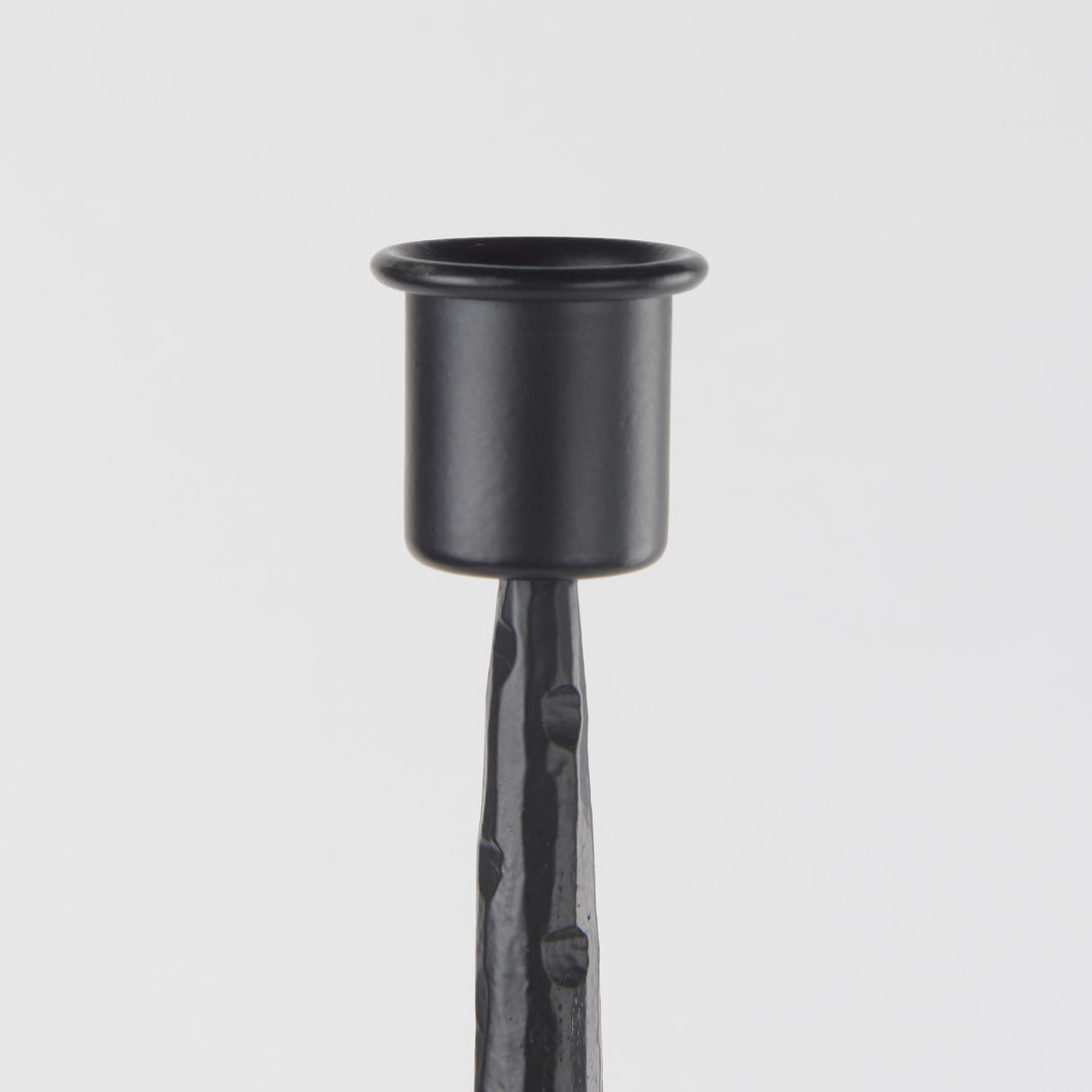 Mercana Porter 6.0L x 6.0W x 30.0H Large Black Iron Candle Holder