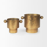 Mercana Juno 8.5H Large Gold Iron Vase