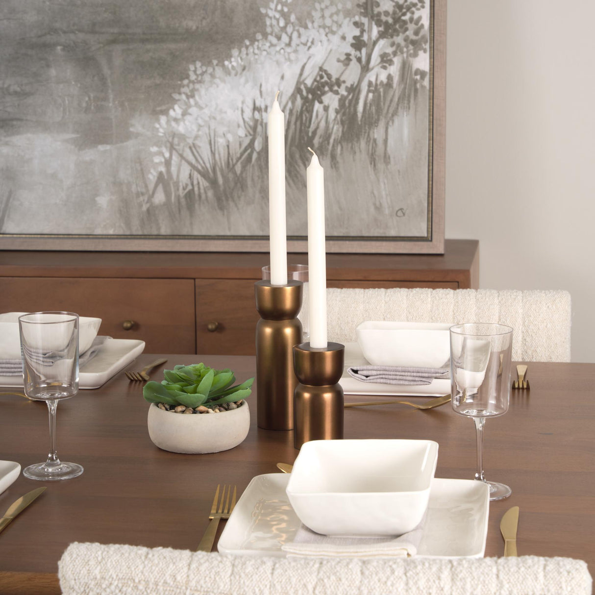 Mercana Malta Aluminum Candle Holder Large