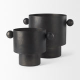 Mercana Juno 6.5H Medium Black Iron Vase