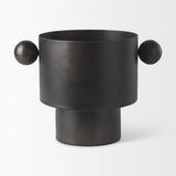 Mercana Juno 6.5H Medium Black Iron Vase