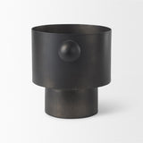 Mercana Juno 6.5H Medium Black Iron Vase