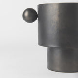 Mercana Juno 6.5H Medium Black Iron Vase