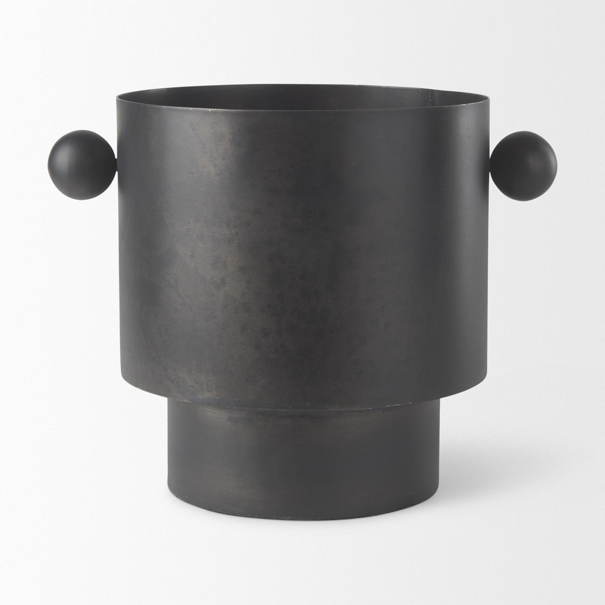 Mercana Juno 8.5H Large Black Iron Vase