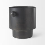 Mercana Juno 8.5H Large Black Iron Vase