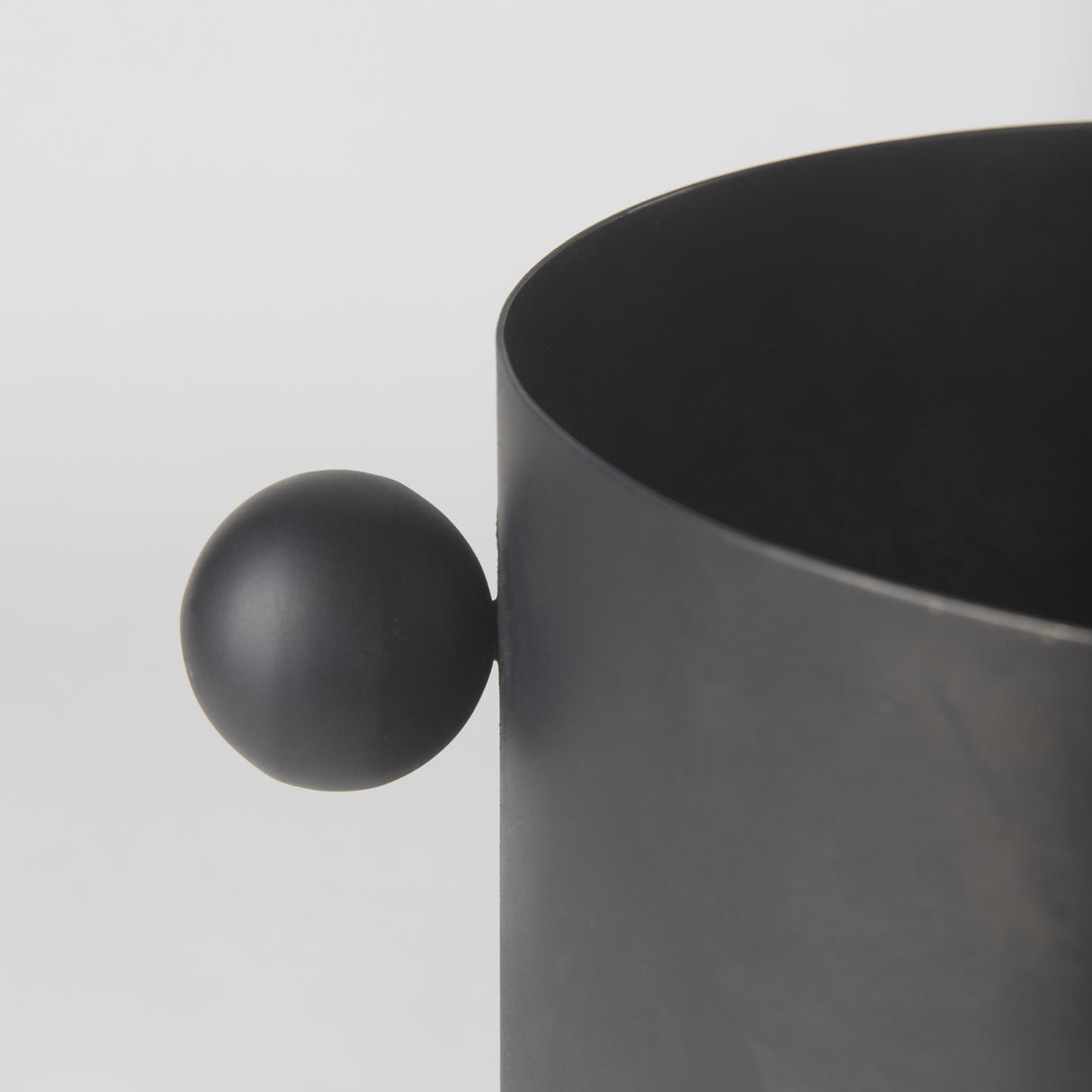 Mercana Juno 8.5H Large Black Iron Vase