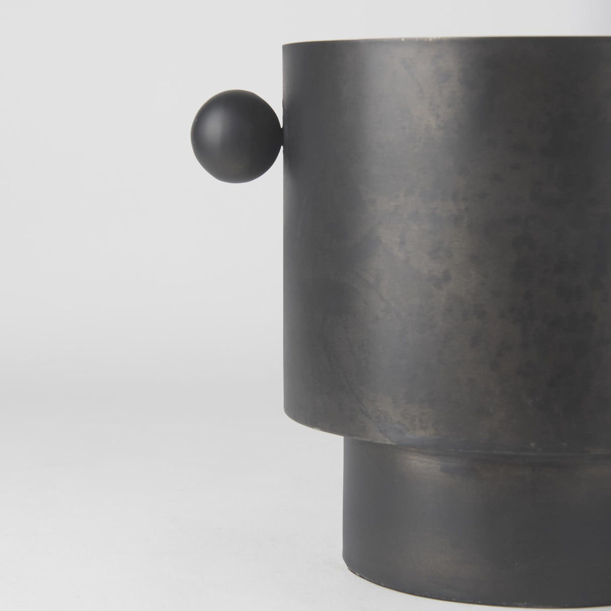 Mercana Juno 8.5H Large Black Iron Vase