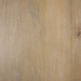 Mercana Terra 60L x 60W x 30H Light Brown Wood Round Fluted Dining Table