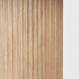 Mercana Terra 60L x 60W x 30H Light Brown Wood Round Fluted Dining Table