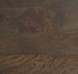 Mercana Terra 48L x 28W x 15H Dark Brown Wood Oval Fluted Coffee Table