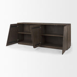 Mercana West 82.0L x 18.0W x 34.0H Wooden Angular Sideboard