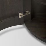 Mercana Terra Fluted Dark Brown 2-Door Accent Cabinet