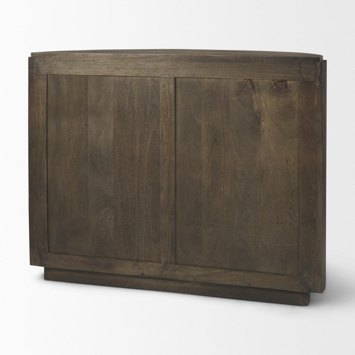 Mercana Terra Fluted Dark Brown 2-Door Accent Cabinet