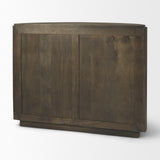 Mercana Terra Fluted Dark Brown 2-Door Accent Cabinet