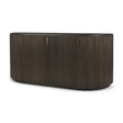Mercana Terra 72L x 18W x 32H Dark Brown Wood Fluted Sideboard