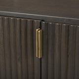 Mercana Terra 72L x 18W x 32H Dark Brown Wood Fluted Sideboard