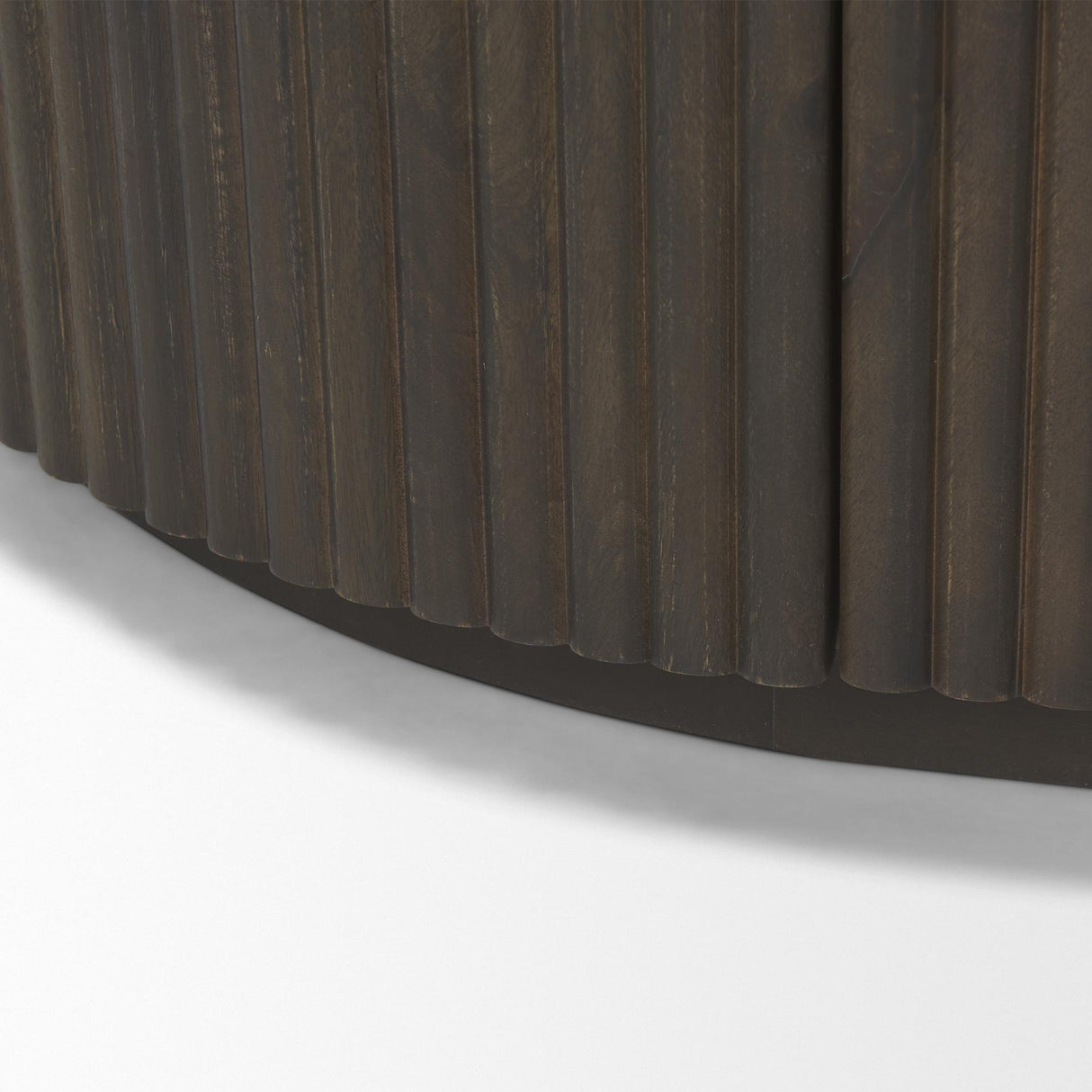 Mercana Terra 72L x 18W x 32H Dark Brown Wood Fluted Sideboard