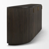Mercana Terra 72L x 18W x 32H Dark Brown Wood Fluted Sideboard