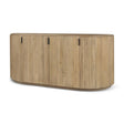 Mercana Terra Light Brown Wood Fluted Sideboard