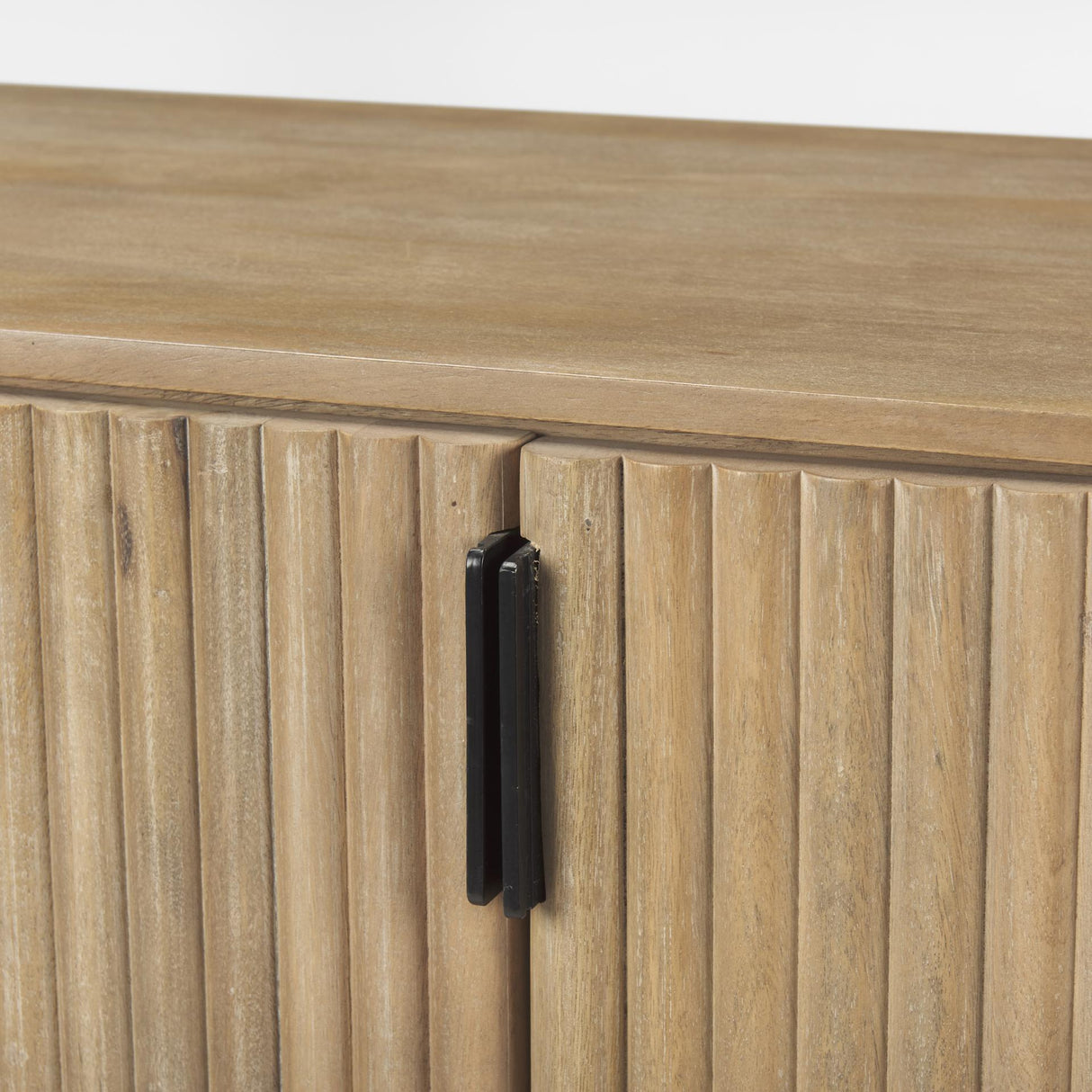 Mercana Terra Light Brown Wood Fluted Sideboard