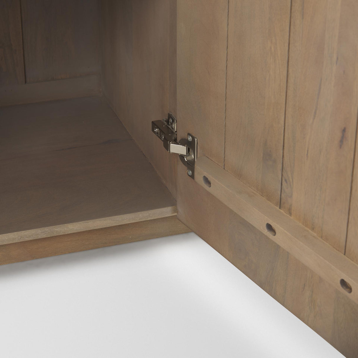 Mercana Terra Light Brown Wood Fluted Sideboard