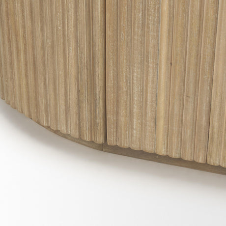 Mercana Terra Light Brown Wood Fluted Sideboard