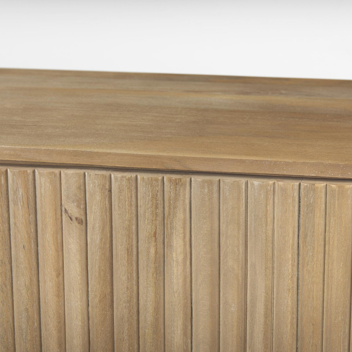 Mercana Terra Light Brown Wood Fluted Sideboard