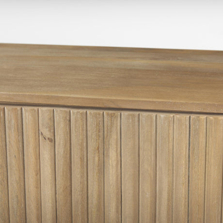 Mercana Terra Light Brown Wood Fluted Sideboard