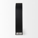 Mercana Sloan 85.5H Black Wood W/Black Metal Frame Arch Cabinet