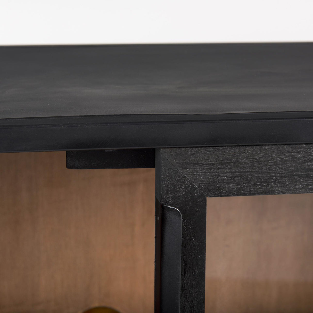 Mercana Sloan Black Wood W/Black Metal Frame Accent Cabinet